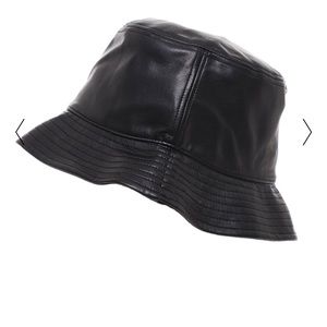 Stand studio faux leather vida bucket hat. Black, Size small, never worn.